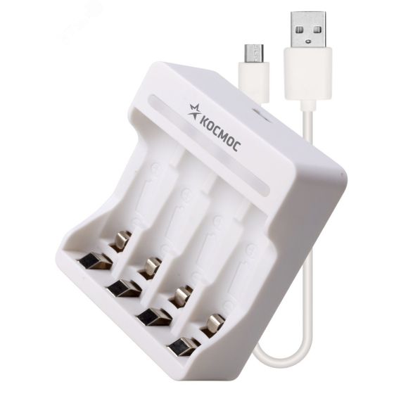 Зарядное устройство 1-4 AA/AAA питание от USB шнура, КОСМОС КОСМОС KOC803USB