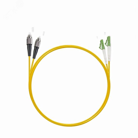 Шнур оптический duplex 7м LC/APC-FC/UPC 9/125 sm LSZH Cabeus FOP(d)-9-LC/APC-FC/UPC-7m