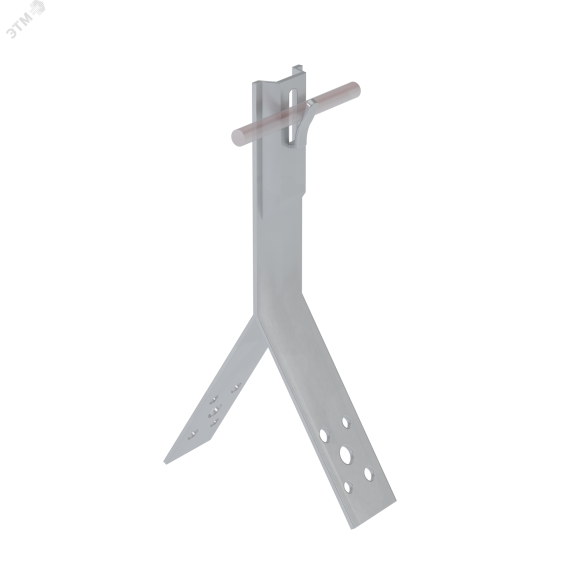 Коньковый держатель зажимной для прутка D 5-8 мм H100 мм INOX304 КМ-профиль MA0105