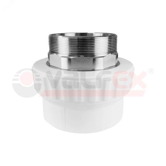 Муфта переходная НР под ключ  PPR 40 х 11/2 белая VALFEX 10135240