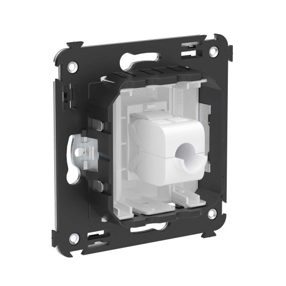 Компьютерная розетка RJ-45 без шторки в стену, кат.5е одинарная, "Avanti", "Белое облако" Компьютерная розетка RJ-45 без шторки в стену, кат.5е одинарная, "Avanti", "Белое облако"