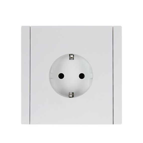 FORTE&PIANO Розетка 1-местная с заземлением без защитных шторок безвинтовое крепление 16А FP214 белый IEK