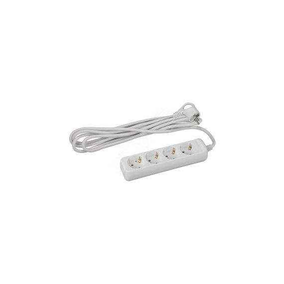 Удлинитель c заземл., 3х1мм2, 16А, ПВС, 4гн, 3м (20/600) U-4e-3m-3x1 ЭРА Б0028374