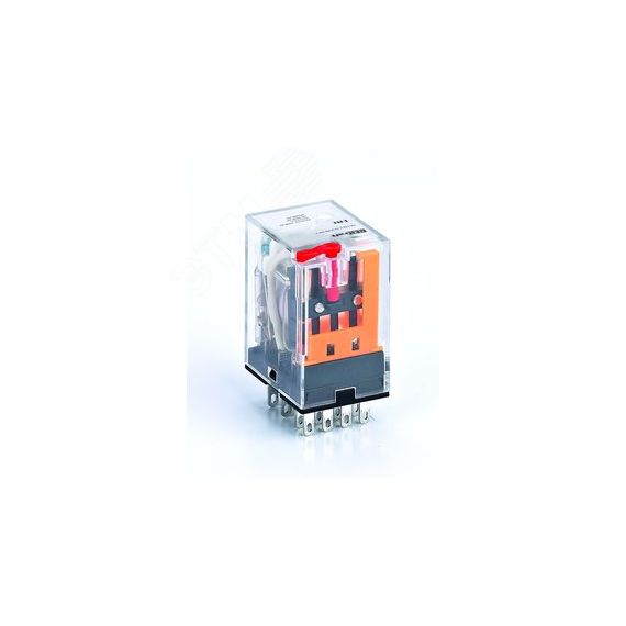 Промежуточное реле 4 конт. с LED инд. и TEST функ. 3А 24В AC ПР-102 SE (Dekraft) 23821DEK