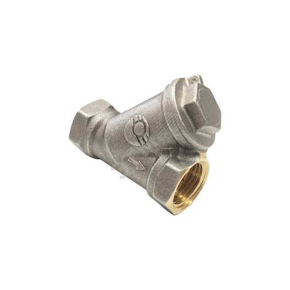 Фильтр латунный сетчатый 46Б5фт1 под пломбу никелированный 1' ВВ VALFEX VF.192.LN0.100