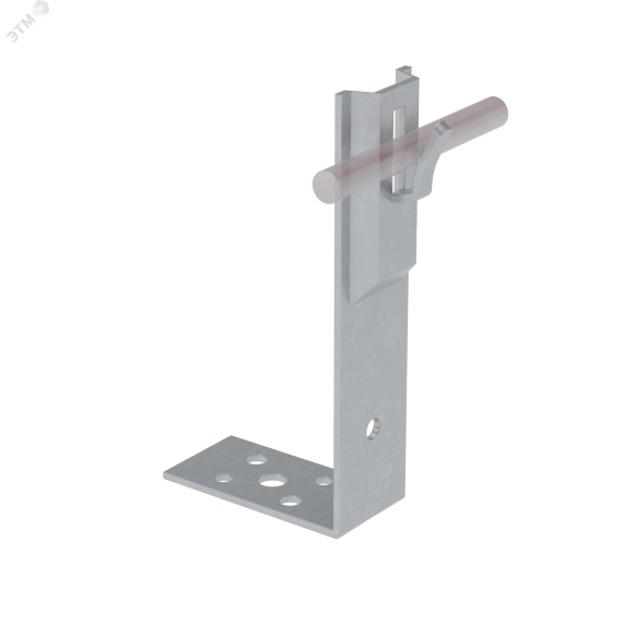 Угловой держатель зажимной для прутка D 5-8 мм H150 мм INOX304 КМ-профиль MA0150
