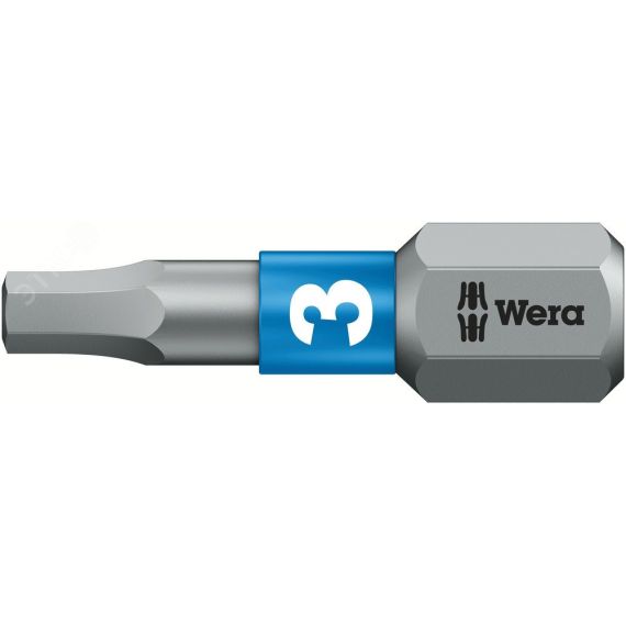 Бита биторсионная 840/1 BTZ Hex-Plus под внутренний шестигранник вязкая твердость хвостовик 1/4 C 6.3 3 x 25 мм WERA WE-056683
