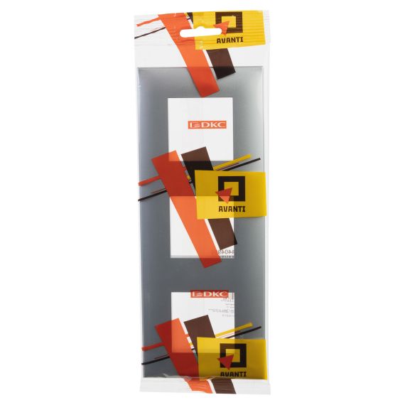 Рамка "Avanti", "Закаленная сталь", 3 поста (6 мод.)