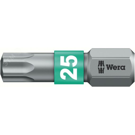 Бита биторсионная 867/1 BTZ TORX вязкая твердость хвостовик 1/4 C 6.3 TX 25 x 25 мм WERA WE-066126