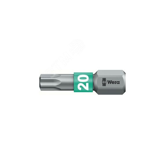 Бита биторсионная 867/1 BTZ TORX вязкая твердость хвостовик 1/4 C 6.3 TX 20 x 25 мм WERA WE-066124