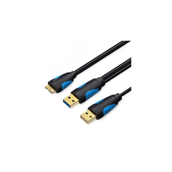 Кабель USB 3.0 AM на micro B, USB 2.0 AM, 1 м. Vention VAS-A62-B100