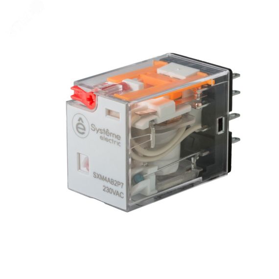 Реле 6A 4CO 230VAC тест кнопка LED SE (Systeme) SXM4AB2P7