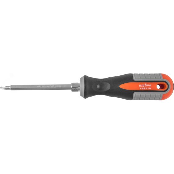Отвертка стержневая двусторонняя ROUND GRIP, РН1,SL5x100 мм Ombra 755110