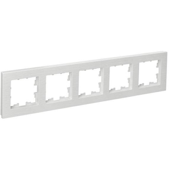 BRITE Рамка 5-местная РУ-5-Бр белый рифленый IEK