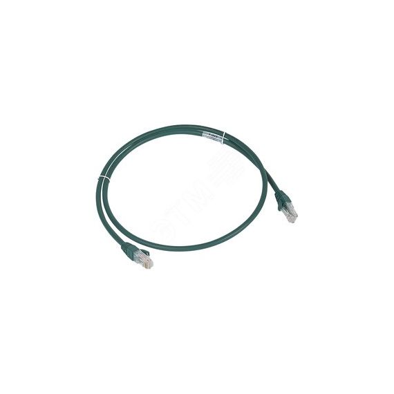 Патч-корд кат.6a U/UTP зеленый LSZH 1м LEGRAND 051874