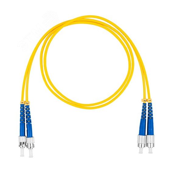 Шнур оптический коммутационный (патч-корд), FC-ST, дуплекс (duplex) OS2, нг(А)-HF, желтый, 5,0 м Datarex DR-222345