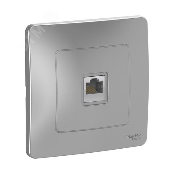BLANCA скрытой установки розетка компьютерная RJ45, алюминий SE (Systeme) BLNIS045003