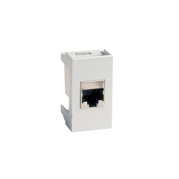 Розетка RJ-12, Viva, 1 мод., серая Розетка RJ-12, Viva, 1 мод., серая