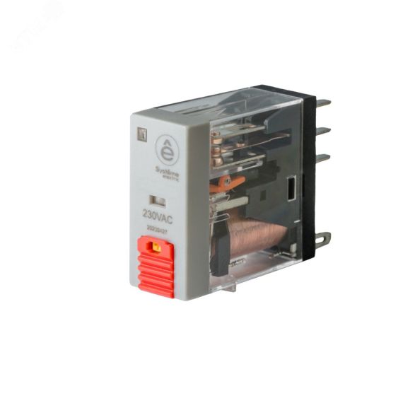 Реле 12A 1CO 230VAC тест кнопка LED SE (Systeme) SXG12P7