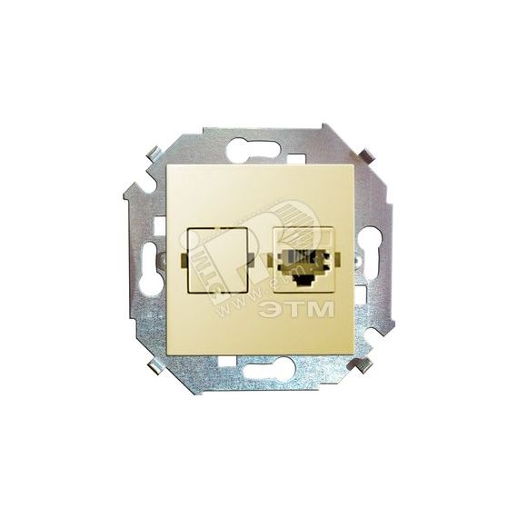 15 Розетка компьютерная RJ45 категория 5е слоновая кость Simon 1591598-031