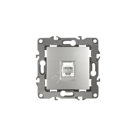 Розетка телефонная RJ11, Эра12, алюминий, 12-3105-03 ЭРА Б0014713