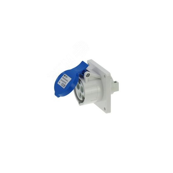 Розетка встраиваемая 16A/230V/1P+N+E/IP44, фланец 75x75 INPIN CA1366