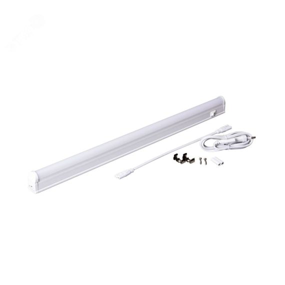 Светильник светодиодный ДПО-8w T5i 600мм 6500k пластиковый JazzWay 1036339