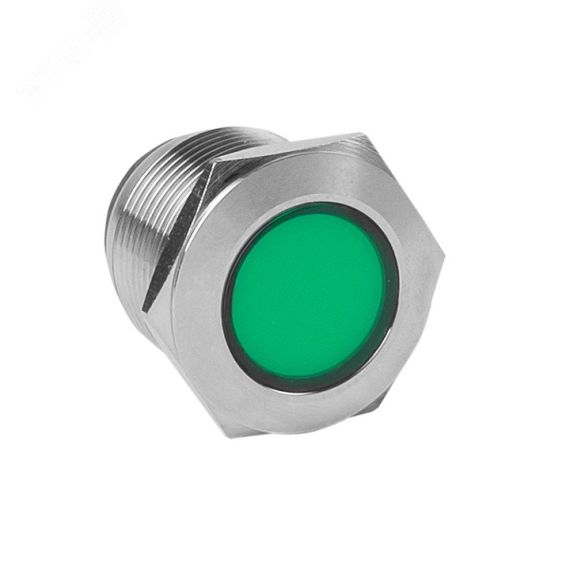 Лампа зеленая сигнальная S-Pro67 19 мм 24В EKF s-pro67-322