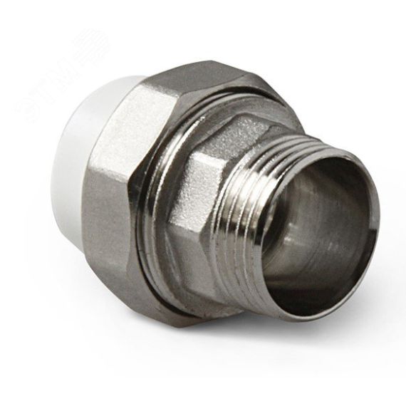 Соединение разборное 32 х 1 1/4' НР полипропиленовое PPR белое PRO AQUA PA21019