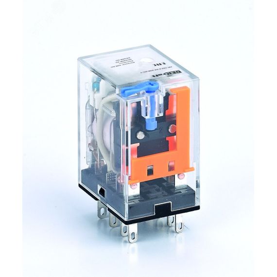 Промежуточное реле 2 конт. с LED инд. и TEST функ. 5А 36В DC ПР-102 SE (Dekraft) 23841DEK