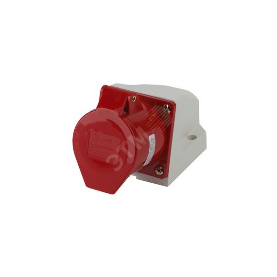 Розетка стационарная наружная 124 3Р+РЕ 32А 380В IP44 (10/60/720) R(OUT)-32-3P-PE-IP44 ЭРА Б0032878