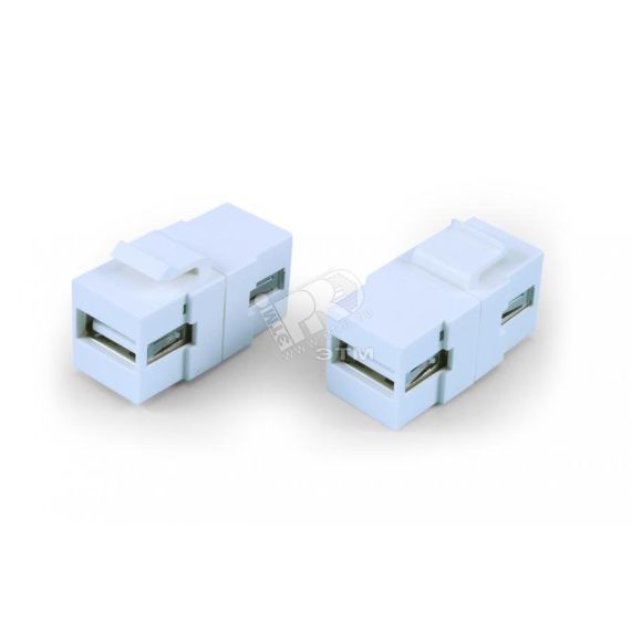 Вставка Keystone Jack проходной адаптер USB 2.0 A-тип ROHS черная Hyperline 251214