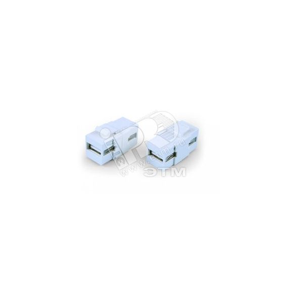 Вставка Keystone Jack проходной адаптер USB 2.0 A-тип ROHS черная Hyperline 251214