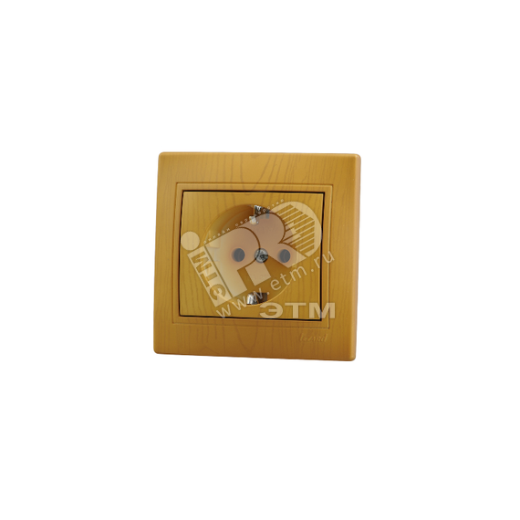 MIRA Розетка с заземлением ольха Lezard 701-0701-122