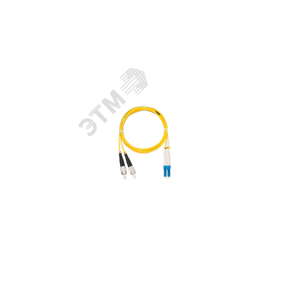 Шнур оптический переходной SM 9/125 OS2 FC/UPC-LC/UPC двойной LSZH 2мм NIKOMAX/NIKOLAN NMF-PC2S2C2-FCU-LCU-010