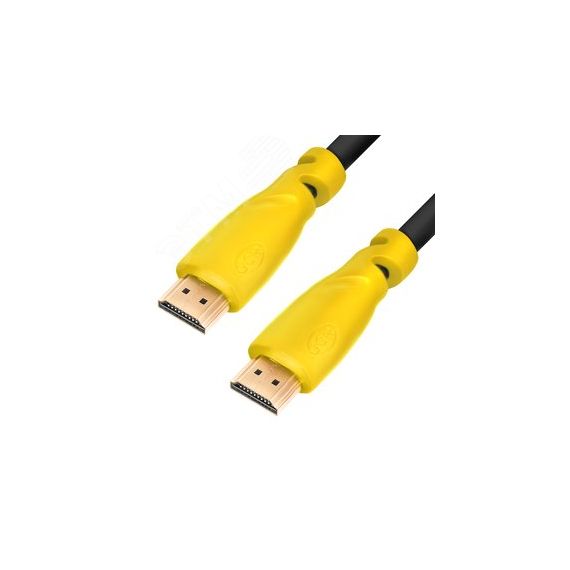 Кабель HDMI 1.4 19М на 19М, 5 м., желтый, позолоченные контакты Greenconnect GCR-HM340-5.0m