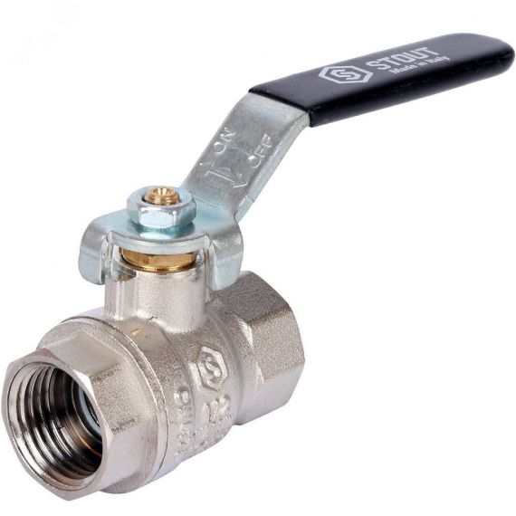Кран шаровой стандартнопроходной 1/2' ВВ ручка рычаг STOUT SVB-0011-000015