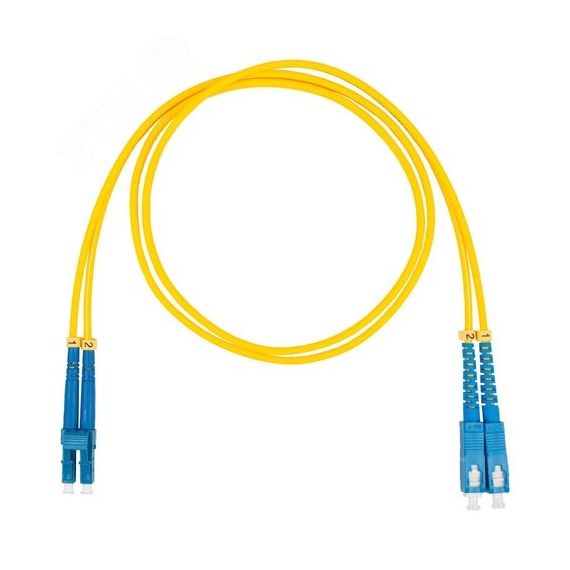 Шнур оптический коммутационный (патч-корд), LC-SC, дуплекс (duplex) OS2, нг(А)-HF, желтый, 3,0 м Datarex DR-220144
