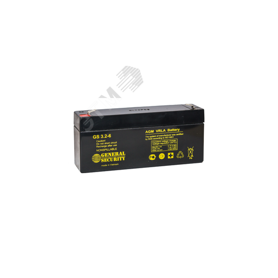 Аккумулятор GS 6В 3,2Ач General Security GS3.2-6L GENERAL SECURITY