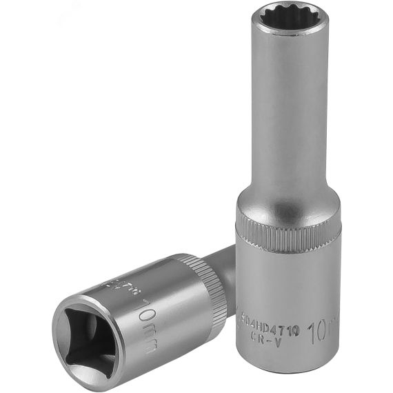 Головка торцевая глубокая 12-гранная 1/2''DR, 10 мм Jonnesway S04HD4710