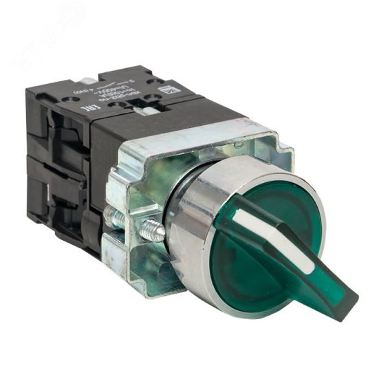 Переключатель BD33 3P c зеленой подстветкой 230В NO PROxima EKF xb2-bk33-g-230