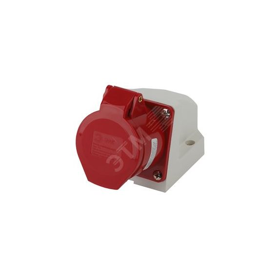 Розетка стационарная наружная 115 3Р+РЕ+N 16А 380В IP44 (10/60/960) R(OUT)-16-3P-PE-N-IP44 ЭРА Б0032876