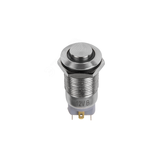 Кнопка антивандальная 12 12В(LED) Фикс (4с) OFF-ONсиняя (A-12-C2) REXANT 36-3221