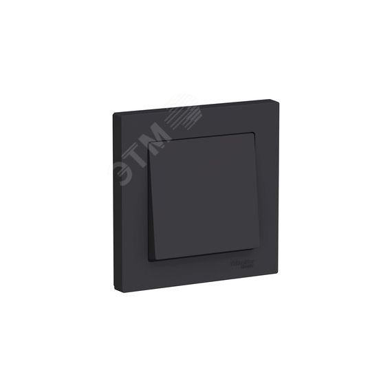 Выключатель одноклавишный ATLASDESIGN схема 1 10АХ в сборе карбон SE (Systeme) ATN001012