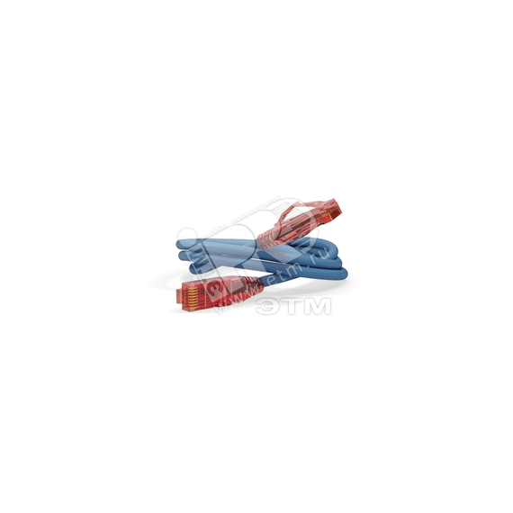 Патч-корд U/UTP категория 5е LSZH 2м синий Hyperline 229963