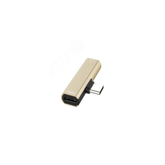 Переходник USB Type C на Jack 3.5 мм, золотистый Greenconnect GCR-52244