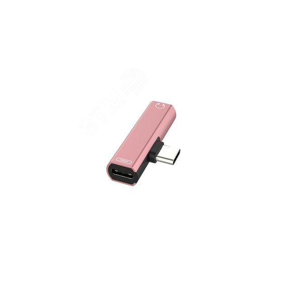 Переходник USB Type C на Jack 3.5 мм, розовый Greenconnect GCR-52245