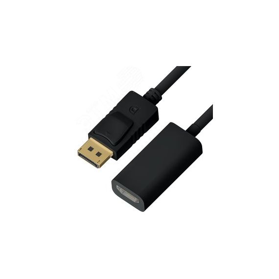 Переходник Active DisplayPort 20M v1.2 на HDMI 19F v1.4, 0.10 м., черный Greenconnect GCR-ADP2MHD