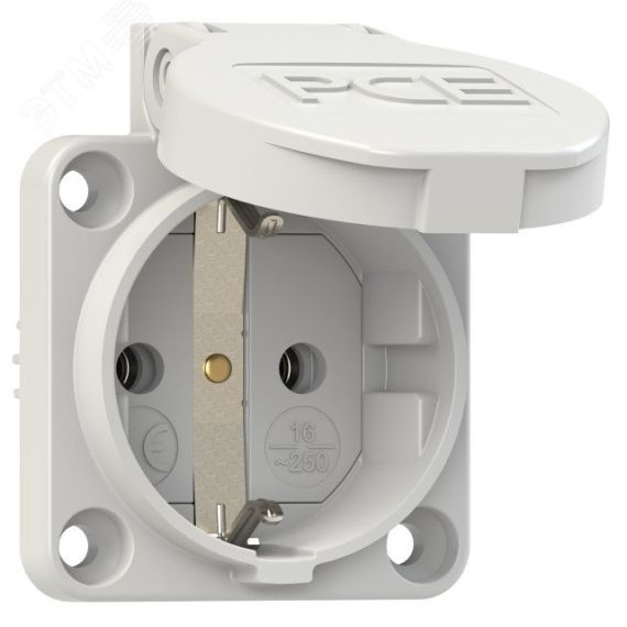 Розетка встраиваемая с/з 16A/250V/1P+N+E/IP54 PCE 105-0g