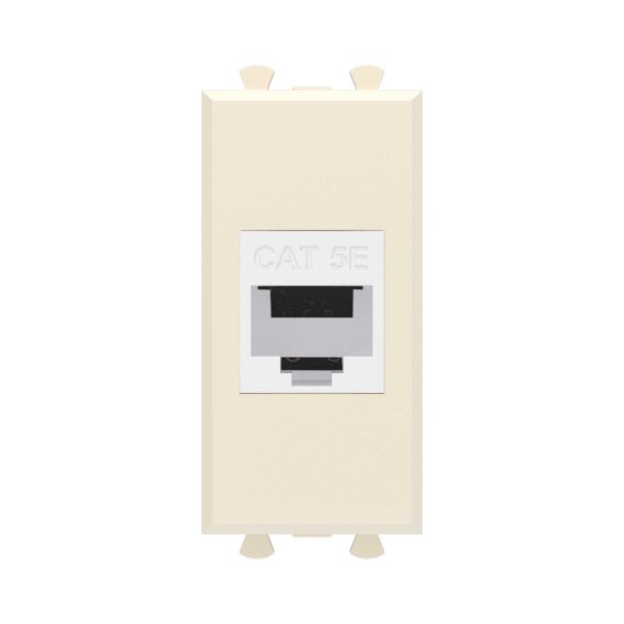 Компьютерная розетка RJ-45 без шторки модульная, кат.5е, "Avanti", "Ванильная дымка", 1 модуль Компьютерная розетка RJ-45 без шторки модульная, кат.5е, "Avanti", "Ванильная дымка", 1 модуль